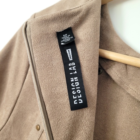 Lord & Taylor Western Shift Dress‎ Faux Suede Tan Gold Studs Short Sleeve Small - Picture 10 of 15